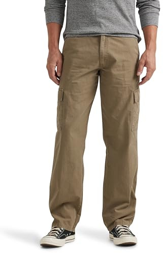 Twill Relaxed Fit Cargo Pant, Military Khaki Ripstop, 38W x 32L