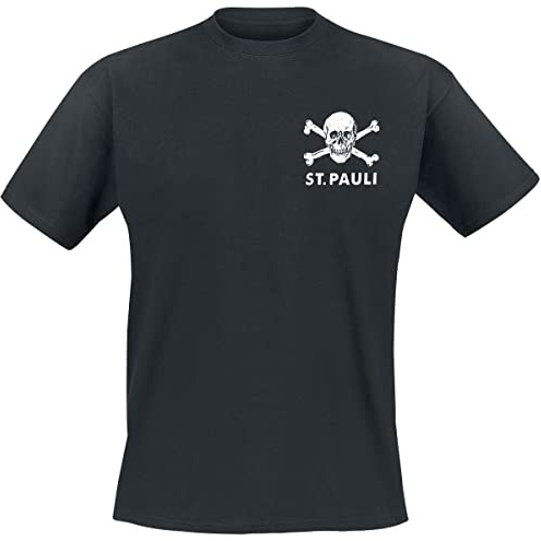 FC St. Pauli Totenkopf II Männer T-Shirt schwarz Fan-Merch, Fußball, Totenköpfe