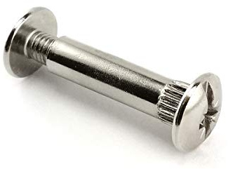 Globstar 50 x Verbindungsschraube Möbel Verbinder Schrankverbinder 31mm - 40mm / M6 / Silber