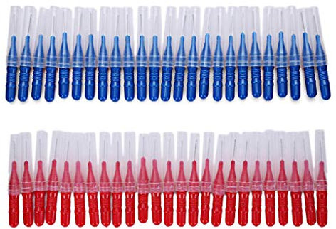 PRENKIN 50pcs Cepillo interdental Suave Cepillo Dental Entre los Dientes de plástico palillo de Dientes Oral, Dental Limpiador interdental plástico palillo de Dientes Oral