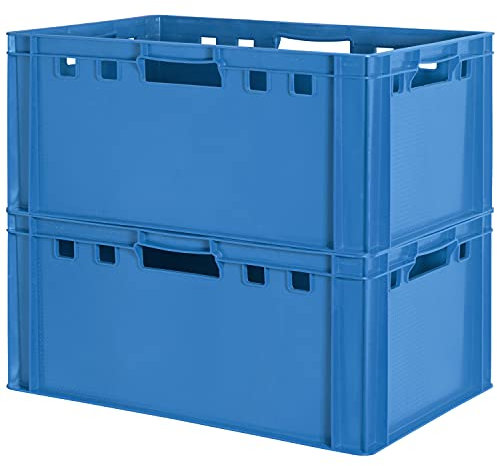 Euro Apilamiento de Plástico Caja Industrial Euro Caja Almacenamiento Eurobox E3 Azul Kingpower, PL1-FleischK-E3-BLAU:2