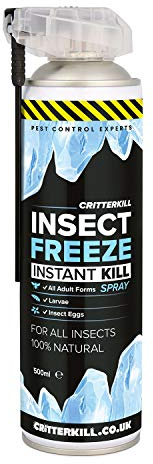 Critterkill Insect Freeze Spray Instant Kill Safe Natural Non-Toxic Fast Killer Destroys Eggs 500ml