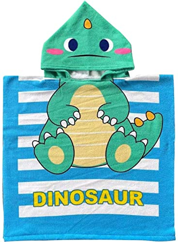 Rayson Toalla con Capucha Niños Toalla de Playa Toalla de Baño Suave y Súper Absorbente para Niños y Niñas Piscina Cuarto de Baño(Dragón Verde)