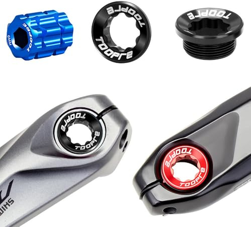 CYCEARTH Crank Adjusting Cap + Tool Bike Bicycle M20 Crankset Cover Screws Nuts Crankcover Bolt for Shimano