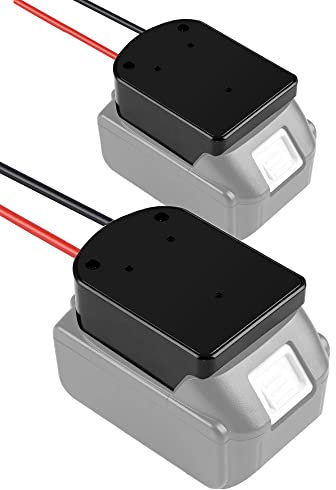 TPDL 2 Stück 18V Akku-Adapter für Makita mit 14 AWG Drähten-Kabel Batteriekonverter Spielzeug zum Aufsteigen DIY Modify ABS kompatibel mit Makita BL1815 BL1830 BL1840 BL1850