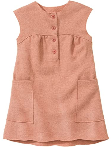 Disana Walk-Kleid, aus leichtem Wollwalk für das ganze Jahr | 100% Bio-Merinowolle GOTS, IVN Best | Baby Kleinkind Kind Mädchen | Made in Germany | Rosé Gr. 98-104