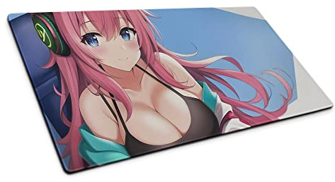 Anime Mauspad XXL, Hochwertige Schreibtischunterlage, Mousepad Rutschfest, Gamer Maus Pad, Gaming PC Computer Zubehör, Manga Schreibtisch Matte (80x40cm)