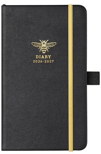 Pocket Diary 2026-2027 - A6 Diary Week to View, Academic Diary 2026-2027 from August 2026 to July 2027, 6.3 x 3.8 Inches, Beautiful Cover with Pen Holder, Inner Pocket, Notes Pages