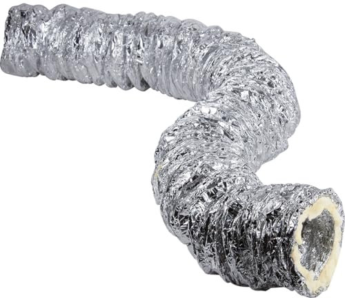 Conduit aluminum souple isolé M0/M1 ø250mm L=10m. Laine de verre de 25mm