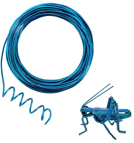 Chudeng 10 Meter Blau Aluminium Basteldraht, 9 Gauge 3mm Dicke Bildhauerei Draht, Armatur Draht für Bildhauerei, Biegsamer Metalldraht für die Herstellung von Puppen Skelett, DIY-Handwerk