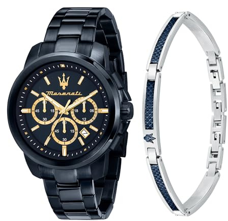 Maserati Herrenuhr, Analog, Quarz, Chronograph, Stahlarmband, Successo-Kollektion R8873621042