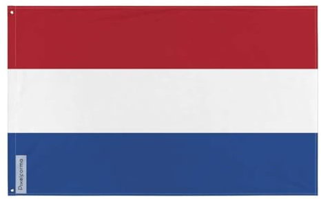 Pixelforma Bandiera dei Paesi Bassi in Diverse Misure 100% Poliestere Stampa con Doppio Orlo 6. 10 occhielli 96 x 144 cm