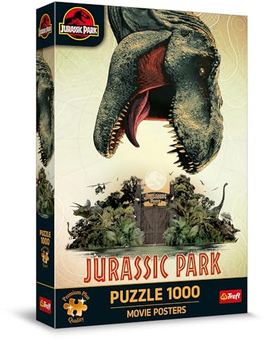 Trefl Premium Plus Quality - Puzzle Jurassic Park: Movie Posters - 1000 Pezzi, Serie di Puzzle con i Personaggi Più Amati, Pezzi Perfettamente Corrispondenti, per Adulti e Bambini dai 12 Anni