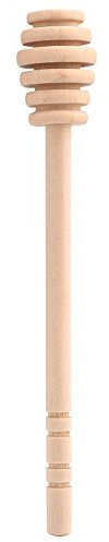 50 varillas de cuchara de miel, cuchara de miel de madera, mini barra de panal, varilla agitadora de miel para vaso de miel, para dispensar miel de lluvia de llovizna y bodas (tome