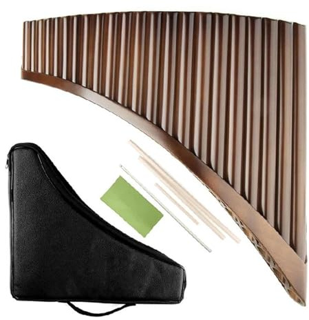 Panflöte Konzert Panflöte Mit 22 Pfeifen C-Taste Panflöte Holzblasinstrument Bambus-Panflöte(Left)