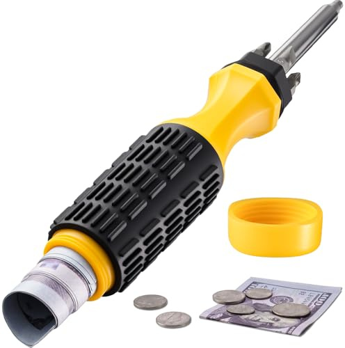 NiHome Screwdriver Diversion Safe, Hidden Storage Container for Cash, Steel Construction with Discreet Hollow Interior & Twist-Off Handle, Realistic Portable Secret Safe for Home and Travel Security