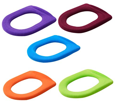 Colorida Funda de Asiento de Inodoro 5 Piezas, en Forma