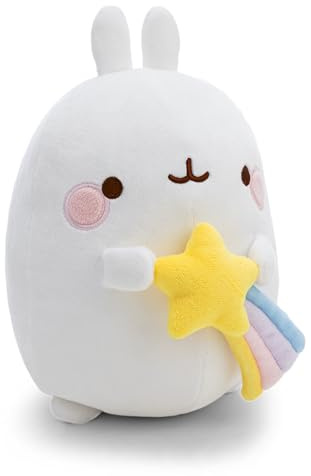 NICI Kuscheltier MOLANG mit Sternschnuppe 24cm in Geschenkverpackung, Weiß