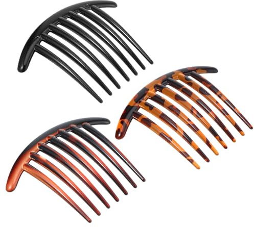 3Pcs French Hair Slides Combs Ymapinc 7 Tooth Twist Hair Slides Combs