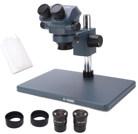 Gearwell -Stereo -Mikroskop, Fernglötesmikroskop und WF10x22 -Okular mit 7x bis 50 -facher Vergrößerung, Stereo -Mikroskop für die Elektronikprüfung