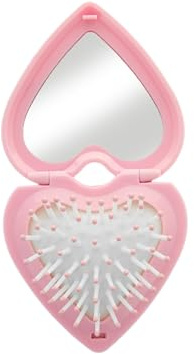Barbie - Spazzola per borsa con specchio integrato - Da portare ovunque con sé - Prodotto ufficiale Mattel