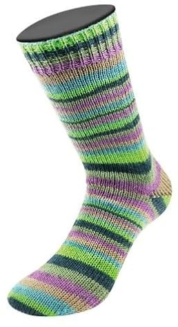 LANA GROSSA Meilenweit 6-fach 150 | 6-fädiger Sockenklassiker, waschmaschinenfest | Handstrickgarn 80% Schurwolle & 20% Polyamid | 150g Wolle zum Stricken & Häkeln | 390m GarnFB 9699