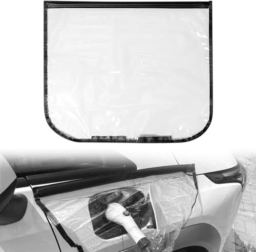 Feibety EV Charger Port Rain Cover,PVC Universals Rain For Electric Car Charger Magnetic Adsorption Plug Rainproof Cloth,Snow And Rain Protection for Most Electric Vehicle Charging Ports