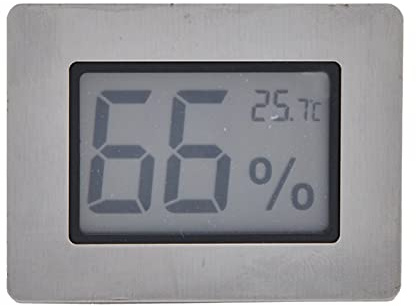 Thermomètre et hygromètre numérique LCD haute définition, grand écran intégré, moniteur de température et d'humidité pour boîte à cigares, cave à vin, ABS, acier inoxydable, 5,4 x