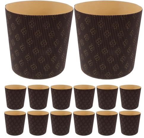INOOMP 30 moldes de papel para panettone: Moldes de papel para hornear panettone, ideales para pasteles italianos. antigrasa para magdalenas, panecillos y cupcakes, perfectos para fiestas de Pascua y