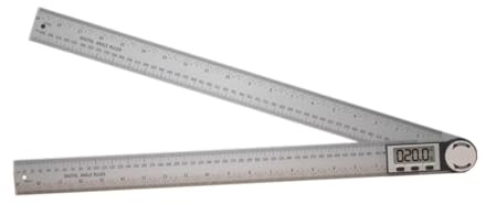siduytin Buscadores de ángulos digitales Transportador Buscadores de ángulos digitales Calibre precisión 3V Escala 500 mm, Plata, Escala 500 mm