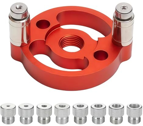 Woodworking Center Finder Kit, 3 in 1 Drill Guide with 3/4/5/6/7/8/9/10 mm Drill Bushings, Guide Locator for Vertical Hole Drilling, Angle Centre Finder