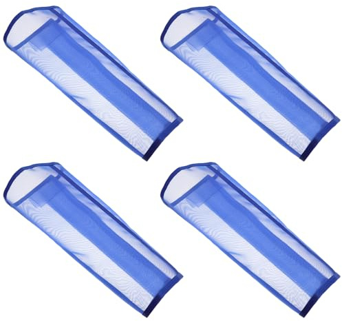 ERINGOGO Protectores para Patas de Caballo Ajustables 4piezas, Botas de Malla Transpirable Azul, Equipo de Protección contra Moscas y Mosquitos para Equitación y Entrenamiento al Aire