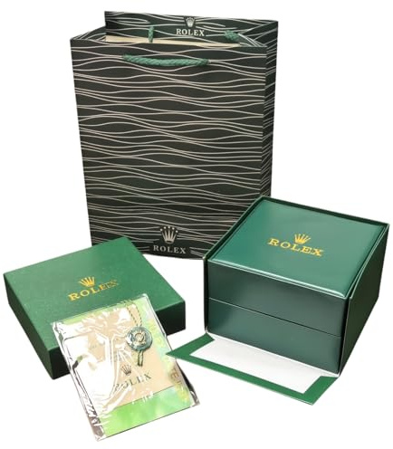 ROUHO Uhrenaufbewahrung Feine Holzmaserung Uhrenhalter Einzelne Ablage mit Abnehmbarem Kissen und Anleitung und Außenbox für Rolex Yacht‑Master