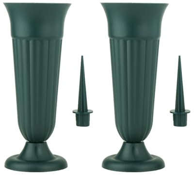 QUILSTM Portafiori Classici in PP per Decorazioni Commemorative per tombe, Leggeri e Facili da Usare, Resistenti e Leggeri. Le Decorazioni per tombe Sono