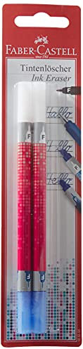 FABER-CASTELL 185559 - Tintenlöscher, Korrekturspitze F, 2 Stücke (sortiert)