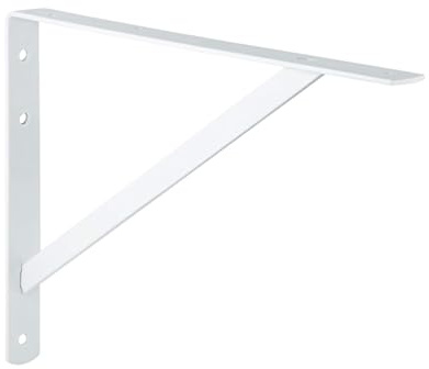 Gedotec Schwerlastwinkel ATHENA 1 Stück Regalwinkel I Tiefe 300 mm I Schwerlastkonsole Weiß I Wandhalterung Regal Tragkraft 300 kg I Winkel Metall massiv | Regalträger | Wandmontage Konsole