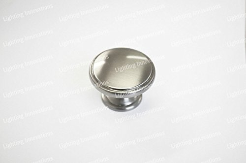 Lighting Innovations Round KNOB 38MM Brushed Chrome Kitchen Bedroom Cabinet Door Drawer Pull Handle (6)