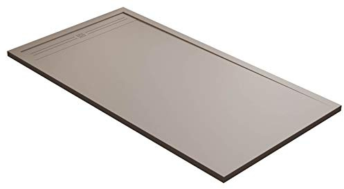 Plato de ducha de 80 x 160 cm de piedra Maier Oasis Moka