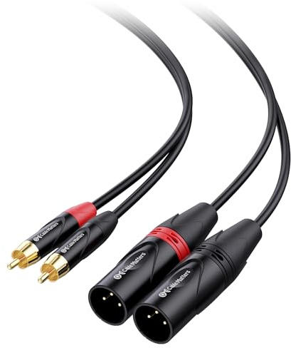 Cable Matters Dual RCA to XLR Unbalanced Interconnect Cable - 10ft, XLR to RCA Cable, Male to Male