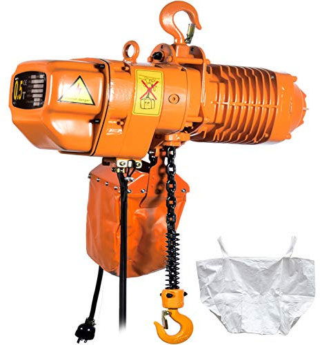 VEVOR Polipasto Eléctrico de Cadena Carga 500 kg, 6 m Altura, Trifásico 480 V, 60 Hz, Doble Velocidad 8,4 y 2,4 m/min, Control Remoto Inalámbrico 100 m, Gancho Giratorio 360° para Taller Motor Garaje
