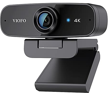 Webcam UHD 4K, Ultra VIOFO Webcam con microfono altoparlante, computer streaming webcam, mini webcam USB per Mac Desktop Laptop PC Video Chiamate Registrazione Gaming Conferencing, Zoom Skype FaceTime