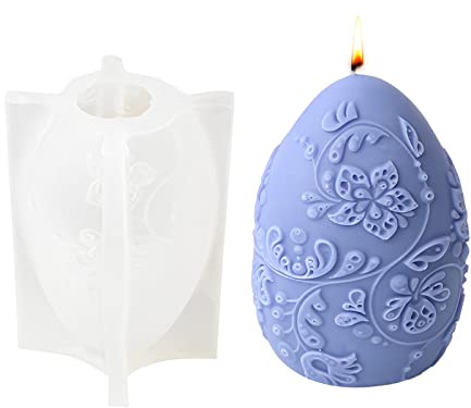 DZAY Silikonform Ostern: 3D Gießformen für Eier, Blumen, Kerzen und Seife - Silikonmaterial, langlebig, flexibel und wiederverwendbar