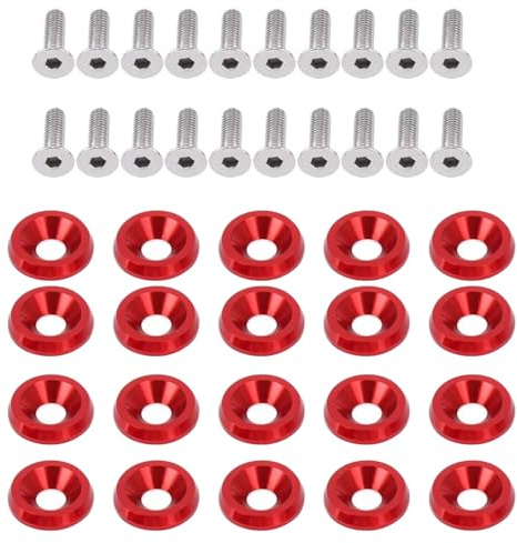 20 Pezzi Parafango Paraurti Rondella, Alluminio Billet Parafango Paraurti Rondella, Kit Bulloni Rondella Paraurti Motore, Bullone Rondella Motore, Rondella del Paraurti