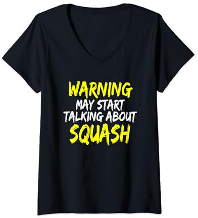 Damen Squash Trainer Lustiger Squash Spruch Squash Spieler T-Shirt mit V-Ausschnitt