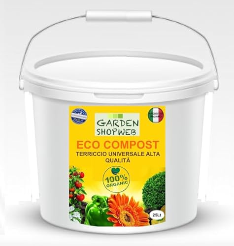 Generico Terriccio Substrato 25 LITRI UNIVERSALE - IN COMODO SECCHIO RICHIUDIBILE