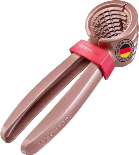 Westmark 332222EP 2 en 1-Pinzas para champán y Cascanueces, Color, Aluminio, Rosa/Rojo