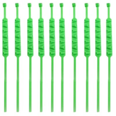 10 Stück Winter-Anti-Rutsch-Schneeketten for Motorräder, Fahrräder, Reifen, Räder, rutschfeste Kabelbinder, Motorrad-Notfall-Reifenkettenwerkzeug (Size : 10pcs green)