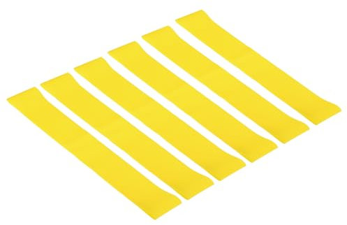 PATIKIL 0.7mm Thick Chair Bands for Classroom, 15 Pack Rubber Flexible Stretchable Bouncy Fidget Foot Bands Strips for Chair Seats Desk, Yellow