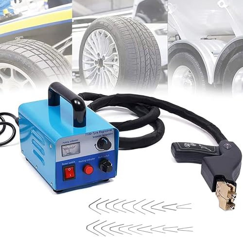 Qiang Machine Chauffée De Rainure De Pneu 1000w,Outils Professionnelle De Rainurage De Caoutchouc Pneu avec 20 Lames en Forme De U/V,pour Sculpter Plus De Pneus Anciens,110V