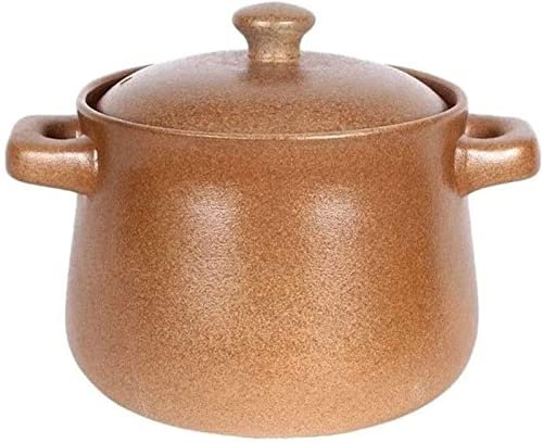 Mijoteuse en céramique marmite à soupe solide marmite à ragoût chaude cocotte marmite ustensiles de cuisine marmite à soupe en céramique cuisine cuisson marmite à ragoût en céramique (taille: 4,5 l) (